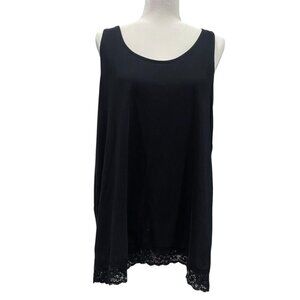 MASSINI lace trim hem longer length tank top 3X